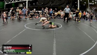 56 lbs Semis (4 Team) - Kolton Smith, Florida Scorpions vs Kai Burns, Rebellion