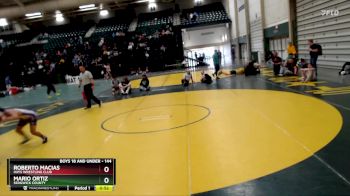 144 lbs 5th Place Match - Mario Ortiz, Sedgwick County vs Roberto Macias, Hays Wrestling Club
