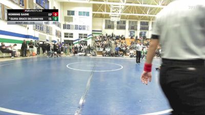 115 lbs Cons. Semi - Robbins Sadie, El Capitan vs Olivia Grace Delosreyes, Eastlake