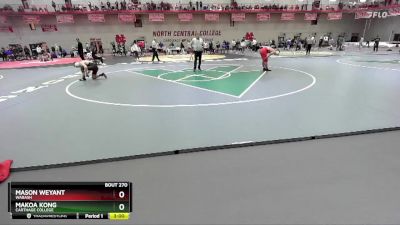 141 lbs Cons. Round 2 - Makoa Kong, Carthage College vs Mason Weyant, Wabash