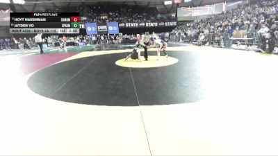 Boys 4A 113 lbs Semifinal - Hoyt Harshman, Sumner vs Jayden Vo, Spanaway Lake