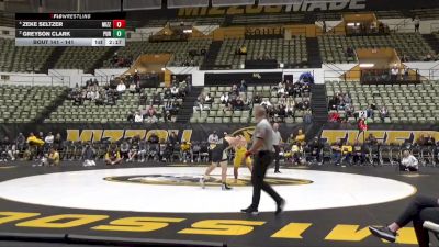 141 lbs 1st Place Match - Zeke Seltzer, Missouri vs Greyson Clark, Purdue