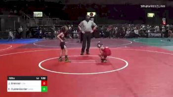 58 lbs Quarterfinal - Jett Brenner, Lions WC vs Emerson Custenborder, Granite WC