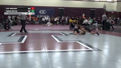 120 lbs 1st Place Match - Simon Bettis, Eddyville-Blakesburg-Fremont vs Coy Mehlert, Union, LaPorte City