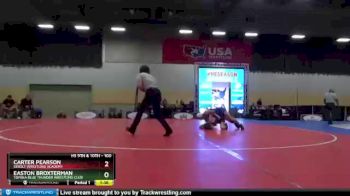 100 lbs Quarterfinal - Easton Broxterman, Topeka Blue Thunder Wrestling Club vs Carter Pearson, Sebolt Wrestling Academy