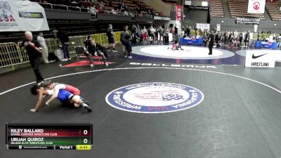 106 lbs Champ. Round 1 - Urijah Quiroz, Inland Elite Wrestling Club vs Riley Ballard, Daniel Cormier Wrestling Club