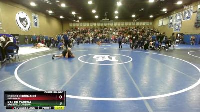 150 lbs Cons. Round 7 - Pedro Coronado, Paso Robles vs Kaileb Cadena, Bakersfield Christian