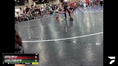 80 lbs Quarters & Wb (16 Team) - Justin Wells, Gulf Coast WC vs Caden Pasqualini, Williamson County WC