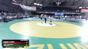 1B/2B 215 Quarterfinal - Adin Wollum, North Beach vs Carson Durbin, Reardan