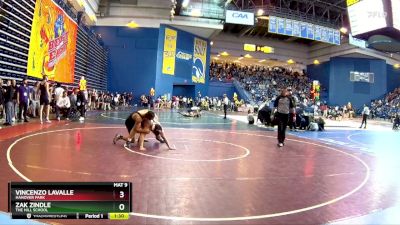 190 lbs Champ. Round 2 - Zak Zindle, The Hill School vs Vincenzo LaValle, Hanover Park