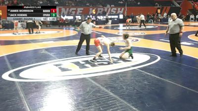 3A 113 lbs Champ. Round 1 - Jack Koenig, Chicago (St. Patrick) vs James Morrison, Aurora (Marmion Academy)