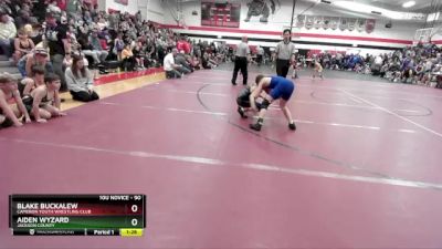 90 lbs Round 1 - Blake Buckalew, Cameron Youth Wrestling Club vs Aiden Wyzard, Jackson County