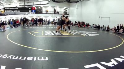 207 lbs Round 4 (16 Team) - Christina Lisboa, Delaware State University vs Jamie Shapton, West Liberty University