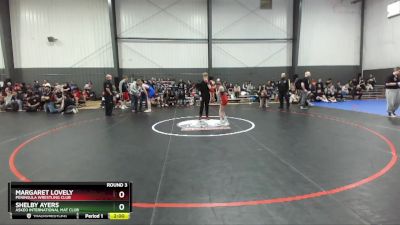 70 lbs Round 3 - Margaret Lovely, Peninsula Wrestling Club vs Shelby Ayers, Askeo International Mat Club