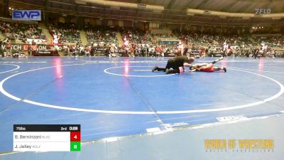 75 lbs Consi Of 8 #1 - Lincoln Booth, Sebolt Wrestling Academy vs Peyton Foos, Nixa Youth Wrestling