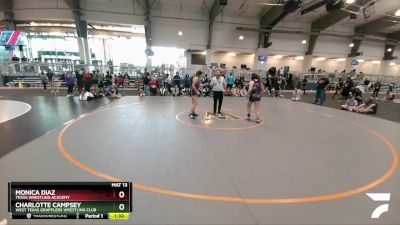 145 lbs 2nd Place Match - Charlotte Campsey, West Texas Grapplers Wrestling Club vs Monica Diaz, Texas Wrestling Academy