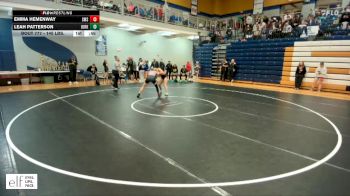 145 lbs. Cons. Round 3 - Leah Patterson, Kirksville vs Emma Hemenway, Shawnee Mission South