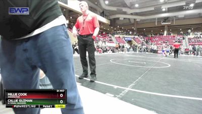 100 lbs Round 2 - Millie Cook, Hoisington vs Callie Guzman, U-Town Hammers