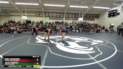 126 lbs Cons. Round 1 - Gwen Bernal, Yuma Catholic vs Zoey Quintero, Sandra Day O`Conner