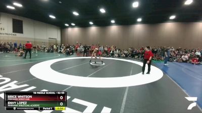 92-95 lbs Round 2 - Brice Whitson, Precision Wrestling vs Envy Lopez, Warhawk Wrestling Academy