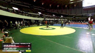 National 6-8 125 Cons. Round 3 - Jacob Wheeler, Williamsburg Wrestling Club vs Ayden Arellano, Hickory Wrestling Club