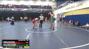 285 lbs Cons. Round 3 - Lewis Palenapa, Sacramento City College vs Emilliano Flores, East Los Angeles College