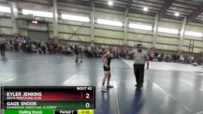 90 lbs Cons. Round 3 - Gage Snook, Sanderson Wrestling Academy vs Kyler Jenkins, Delta Wrestling Club