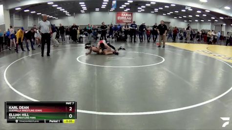 150 lbs Cons. Semi - Elijah Hill, Clinic Wrestling FXBG vs Karl Dean, Guerrilla Wrestling (GWA)