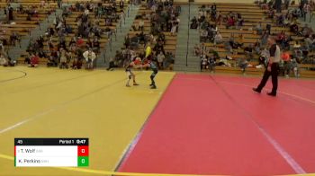 45 lbs Cons. Semi - Tanner Wolf, Grapplers vs Kaison Perkins, NRHEG