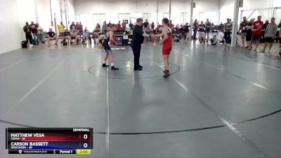 114 lbs Semis & 1st Wrestleback (8 Team) - Matthew Vesa, Texas vs Carson Bassett, Wisconsin