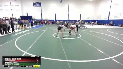 174 lbs Cons. Round 3 - Caden Kirchner, UW-Whitewater vs Zane Pannell, University Of Dubuque