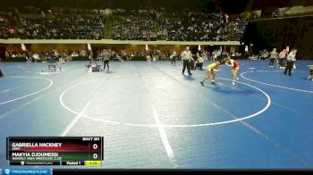 124 lbs Round 2 - Makyia Djoumessi, Waverly Area Wrestling Club vs Gabriella Hackney, Iowa