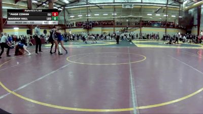 130 lbs Cons. Round 3 - Paige Cowan, East Liverpool HS vs Makirah Hall, Lakota East HS