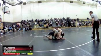 126 lbs Placement (16 Team) - Caleb Powers, Cascade vs Will Roberts, Faith Christian