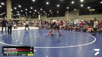 215 lbs 2nd Wrestleback (32 Team) - Sam Cassreino, Crusaders WC- Black vs Houston Rettig, Alabama Elite Gold