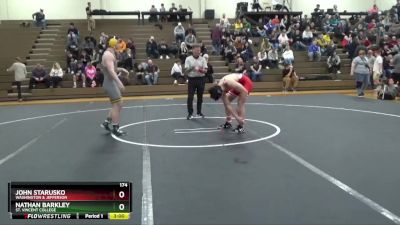 174 lbs Quarterfinal - John Starusko, Washington & Jefferson vs Nathan Barkley, St. Vincent College