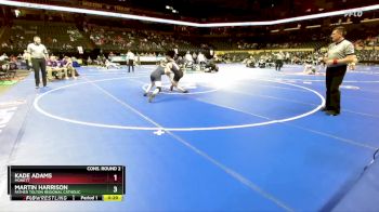 132 Class 2 lbs Cons. Round 2 - Kade Adams, Monett vs Martin Harrison, Father Tolton Regional Catholic