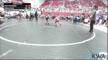 46 lbs Semifinal - Paul Velazquez, Lexington Wrestling Club vs Steele Cook, Harrah Little League Wrestling
