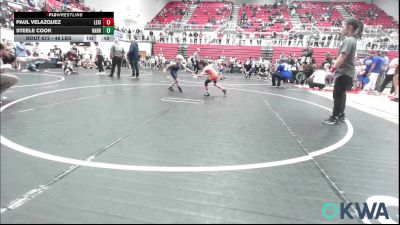 46 lbs Semifinal - Paul Velazquez, Lexington Wrestling Club vs Steele Cook, Harrah Little League Wrestling