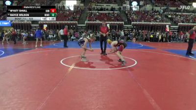 123 lbs Quarterfinal - Rayce Wilson, Cougar Club Wrestling vs Wyatt Shull, Helena Wrestling Club