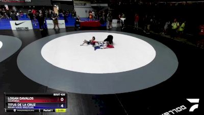 45 lbs Cons. Semi - Logan Davalos, California vs Titus De La Cruz, Rough House Wrestling