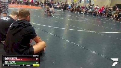 90 lbs Quarters & Wb (16 Team) - Ben Milam, Predator WC vs Ryder Smith, Ironclad Koncrete Kids