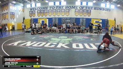 120 lbs Champ Round 1 (16 Team) - Caleb Gauthier, Palm Harbor WC vs Jamie Taylor, Longwood WC