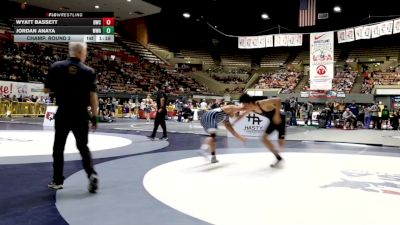 Junior Boys - 150 lbs Champ. Round 2 - Wyatt Bassett, Driller Wrestling Club vs Jordan Anaya, Wright Wrestling Academy