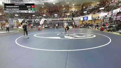 132 lbs Champ. Round 1 - Brogan Monty, Beloit Hs vs Micah Robidou, Wathena-Riverside Hs