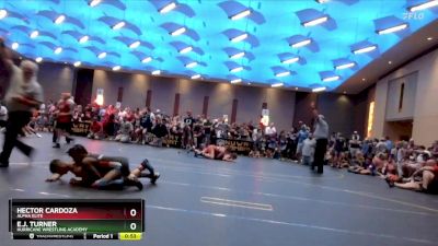 92 lbs Quarterfinal - Hector Cardoza, Alpha Elite vs E.j. Turner, Hurricane Wrestling Academy