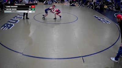 55-57 lbs Round 1 - Luna Haugen, Beaver Bobcats vs Jacob Davis, Yough