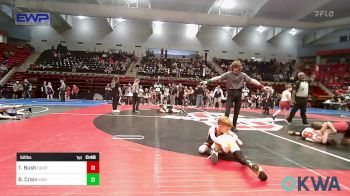 52 lbs Quarterfinal - Tyce Bush, Skiatook Youth Wrestling vs Boston Crain, Keystone Wrestling Club