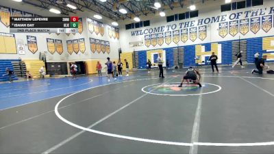 165 Gold 2nd Place Match - Isaiah Day, George Jenkins vs Matthew Lefevre, Southwest Miami