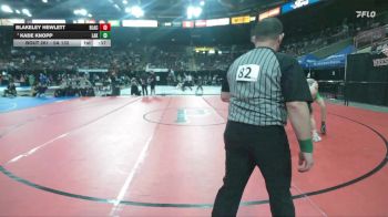 5A 132 lbs Cons. Round 2 - Kade Knopp, Lakeland vs Blakeley Hewlett, Blackfoot